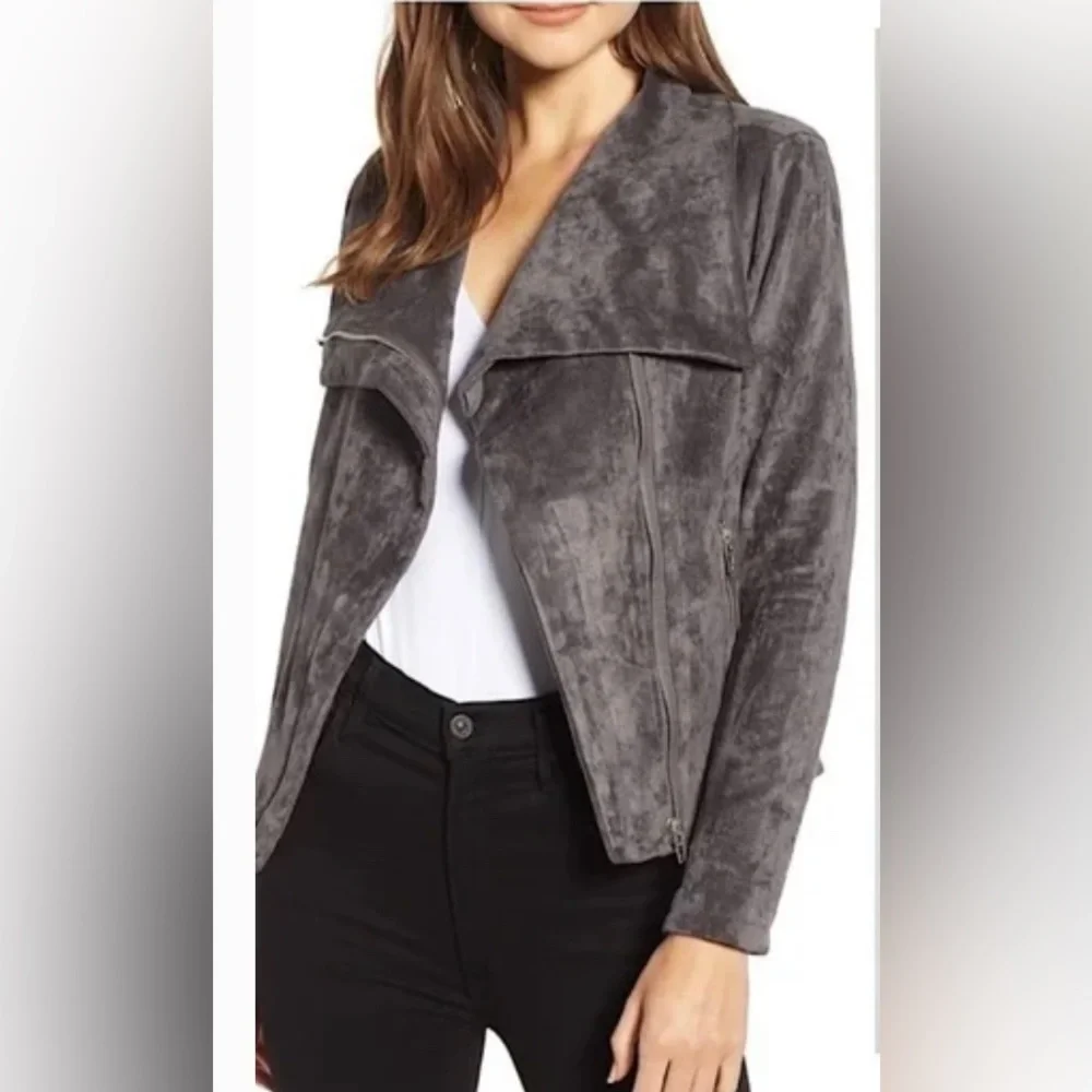 BLANKNYC  Blank NYC Zippered Front Moto Type Jacket / Side Zip Pockets Sz Med